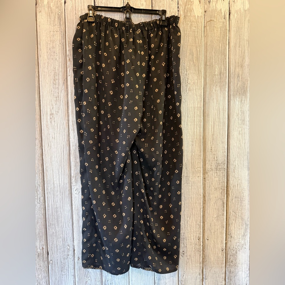 Reversible Women's Black Patterned Pants
